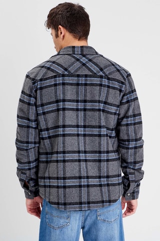 Sobrecamisa de lã misturada - Azul