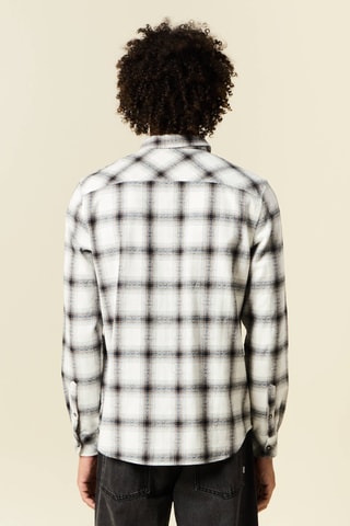 Camisa em algodão biológico  - Azul-marinho