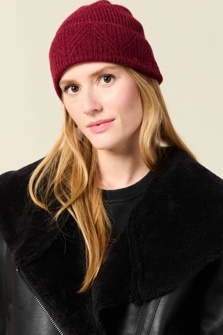 Gorro em alpaca e lã  - Vermelho