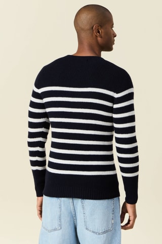 Merinoswollen en Kasjmier Trui - Marineblauw