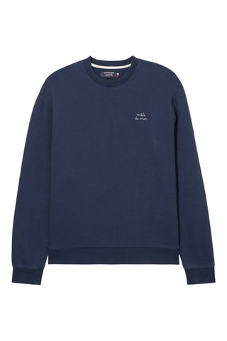 Sweater van Biologisch Katoen - Marineblauw