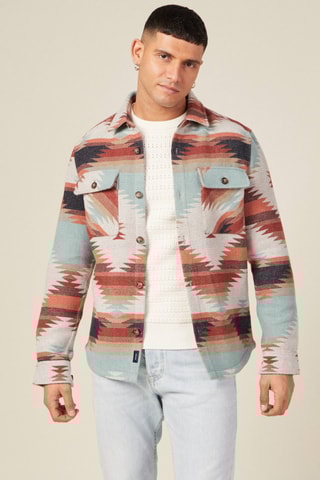 Sobrecamisa relaxed em lã  - Cru