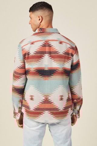 Sobrecamisa relaxed em lã  - Cru