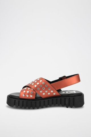 Sandali platform in pelle Kick Fact - Dorato