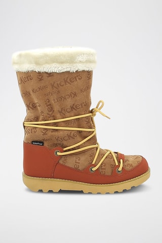 Stivaletti imbottiti in pelle scamosciata Kick Neosnow - Cammello