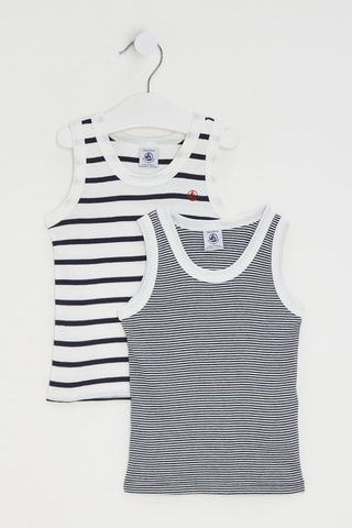 2 camisolas de alças - Branco e preto