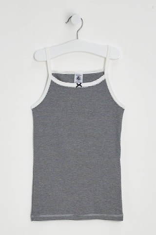 Camisola de alças - Branco e preto