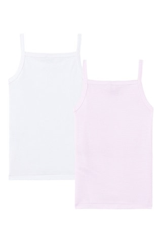 2 canotte - Bianco e rosa