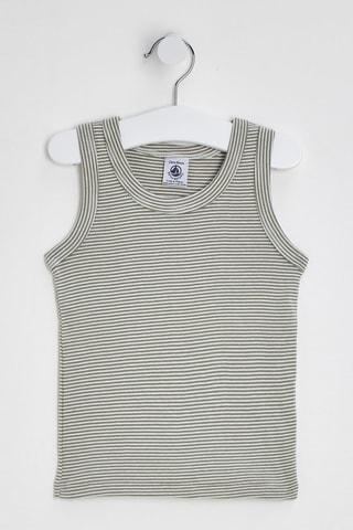 Camisola de alças - Branco e cinzento-escuro