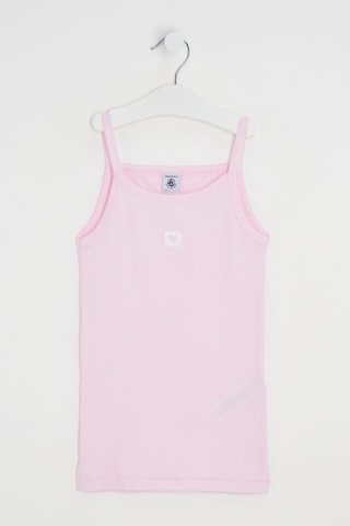 Camisola de alças - Rosa e branco