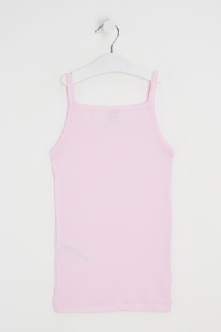 Camisola de alças - Rosa e branco