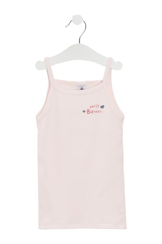 Camisola de alças - Rosa-maquilhagem e vermelho