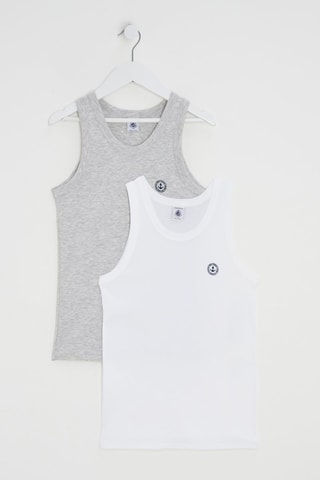 2 canotte - Bianco e grigio melange