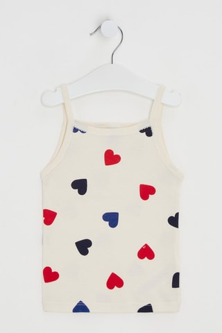 Canotta - Ecrù e rosso