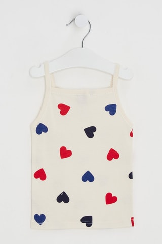 Canotta - Ecrù e rosso