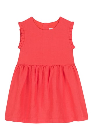 Vestido em linho - Laranja