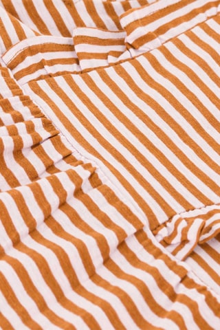 Vestido - Laranja e branco