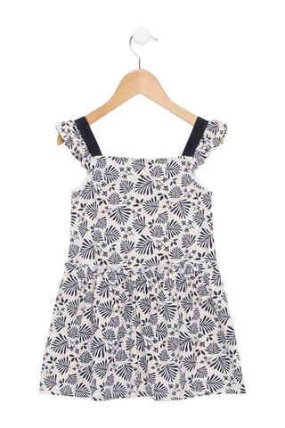 Vestido às riscas e fita para cabelo Feurob - Branco e azul-marinho - Terre de Marins