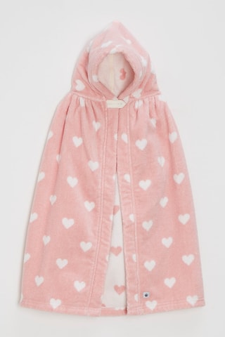 Capa de banho com capuz - Rosa-velho e branco