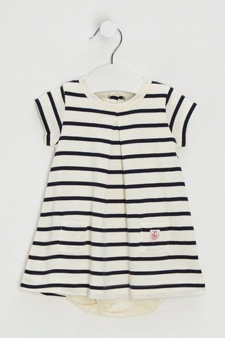 Body-vestido - Cru e preto