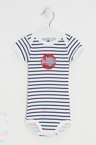 Body - Branco e azul-marinho