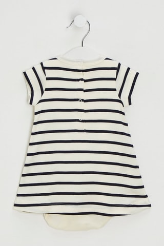 Body-vestido - Cru e preto