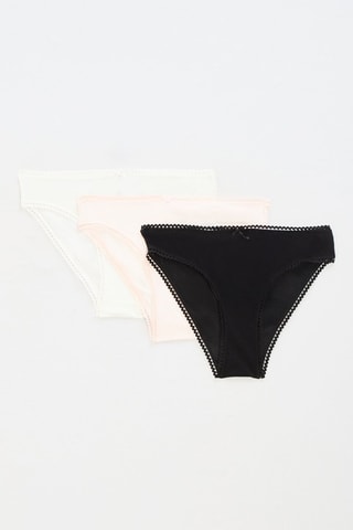 3 slip - Bianco, nero e rosa cipria