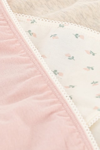 3 slip - Rosa, bianco e grigio melange