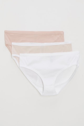 3 cuecas - Branco e salmão