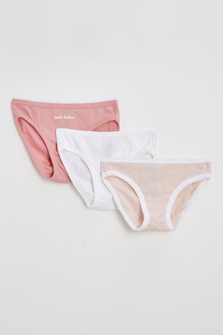 3 slip - Rosa e bianco