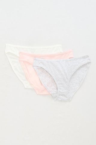 3 cuecas - Cinzento e rosa