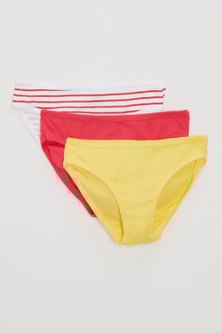 3 slip - Bianco, rosso e giallo