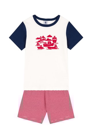 Pijama - Branco e vermelho