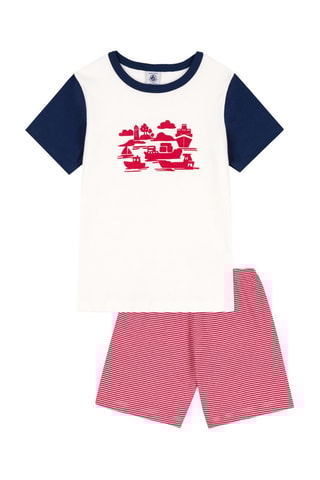 Pijama - Branco e vermelho