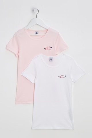 2 t-shirt - Bianco e rosa