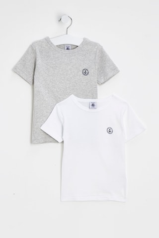 2 t-shirt - Bianco e grigio melange