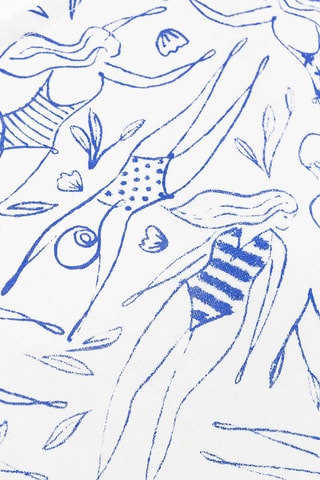  T-shirt Zidine - Navy e bianco - Terre de Marins