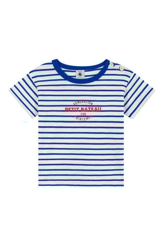 T-shirt - Cinzento-claro mesclado e azul-real