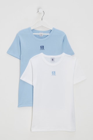 2 t-shirt - Celeste e bianco