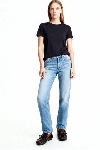 T-shirt in lino - Blu notte