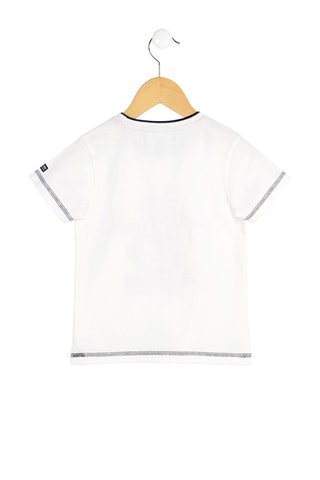 T-shirt Dixsou Branco e azul - Terre de Marins