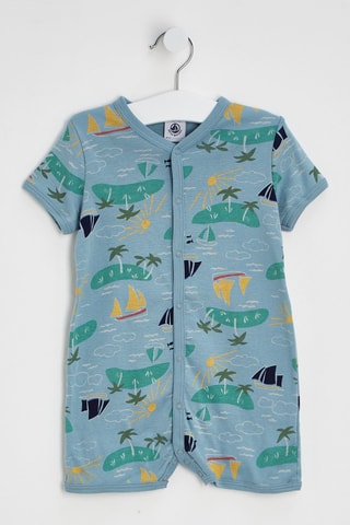 Macacão - Azul-claro e verde