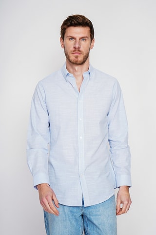 Chemise en lin - Bleu