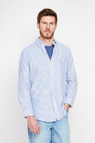 Linnen Overhemd - Marineblauw