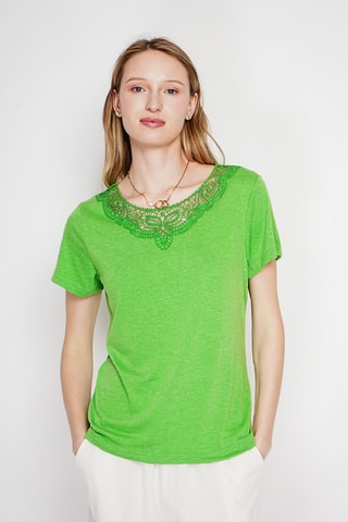 Linnen T-shirt - Groen