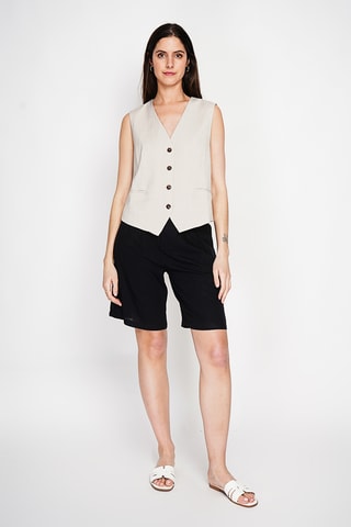 Linnen Gilet - Beige