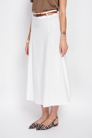 Lange Linnen Rok - Wit