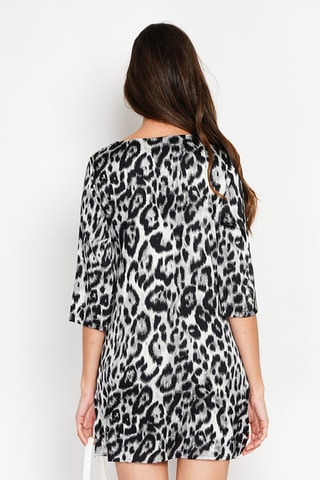 Robe fourreau - Noir - Blanc et noir