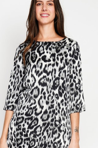 Robe fourreau - Noir - Blanc et noir