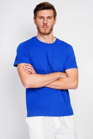 T-shirt en lin - Bleu